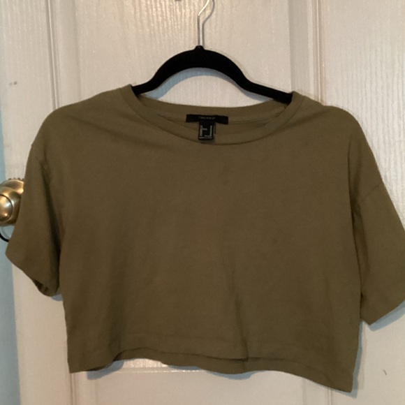 Forever 21 Tops - Forever 21 Khaki Crop Top